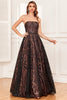 Load image into Gallery viewer, Black Strapless A Line Long Formal Dress with Beading