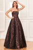 Load image into Gallery viewer, Black Strapless A Line Long Formal Dress with Beading